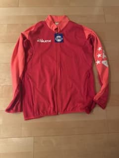 ATHLETA サッカー用ジップアップジャケット レッドのサムネイル
