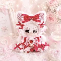 おすわりぬい服 チェリーねこちゃん 11㎝〜15㎝ ちびぐるみ にじぬい