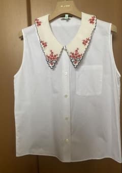 miumiu 花刺繍 ブラウス - メルカリ