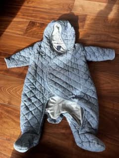 babyGap キルティングロンパース 6-12ヶ月 グレーのサムネイル