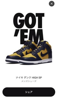 NIKE DUNK HIGH MICHIGANのサムネイル