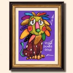 いつか恋しくなる今日 」｜絵画 原画 抽象画 絵 動物画 ドローイング