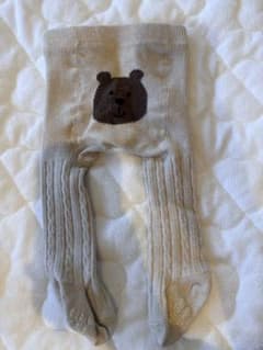 Baby Gap ギャップ くまさんタイツ 0-12ヶ月 ベージュのサムネイル