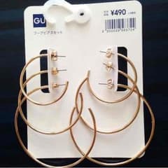 GU フープピアスセット 未使用！のサムネイル
