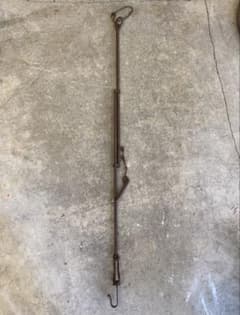 錆びきった鉄製自在鉤 アンティーク