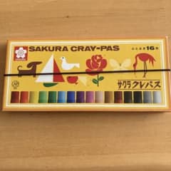 サクラクレパス クレパス 太巻 16色 ゴムひも付 LP16Rのサムネイル