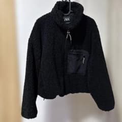 ZARA ブラック ボアジャケットのサムネイル