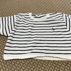 ボーダー クロップドTシャツ 半袖のサムネイル