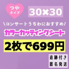 キャンディパープル　艶あり うちわ　規定外 対応サイズ カッティングシート 2枚