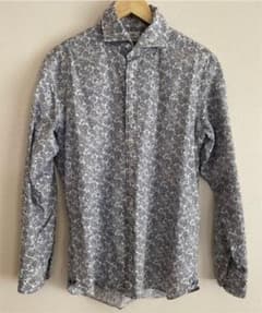 BEAMS HEART シャツ（未使用）ホワイト×ネイビーのサムネイル