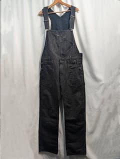 アイアンハート 12oz ブラックウォバッシュ ダブルニー オーバーオール 