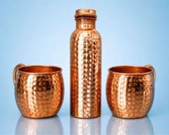 銅製 水筒 2個マグカップ セット ハンマートーン - メルカリ