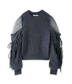 シースルーショルダーニットプルオーバーのサムネイル