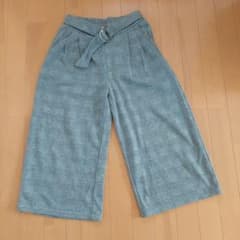 グレー ベルト付き ワイドパンツ 150cmのサムネイル