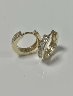 キュービックフープピアス ピアス ゴールドピアス