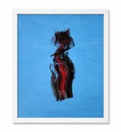 現代アート 抽象画 アクリル画 簡易額装済みのサムネイル