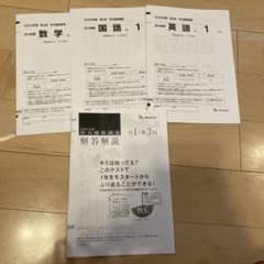 ベネッセ　2024年度　中1 学力推移調査　第3回　国語算数英語　問題と解説付のサムネイル