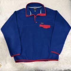 美品 17年製 Patagonia シンチラスナップT L 青 ニカラグア製