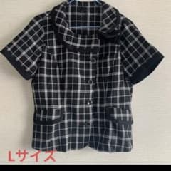 事務服　オーバーブラウス　夏服　サイズＬのサムネイル