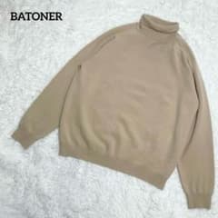 美品】バトナー タートルネックニット・サドルショルダー・フリース 