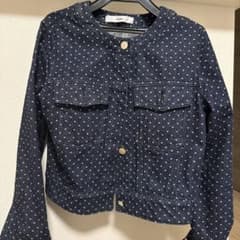 she'ller ドット柄デニム　セットアップ　値引き　　バラ売り可能　本日限定 she'ller ドット柄デニム セットアップ 値引き バラ売り可能 本日限定