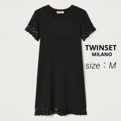 美品】TWINSET MILANO ツインセット ワンピース ブラック M - メルカリ