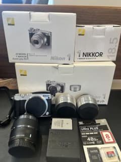 しぃさま専用Nikon 1 J5 ブラック ダブルレンズキット＋望遠ズームレンズのサムネイル