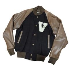 希少 VAN JACKET ハリスツイード　スタジャン　袖レザー　M 希少 VAN JACKET ハリスツイード スタジャン 袖レザー M - メルカリ