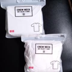 新品*3XL*2枚組*UNIQLOクルーネックＴ（半袖）*メンズ*大きいサイズ*のサムネイル