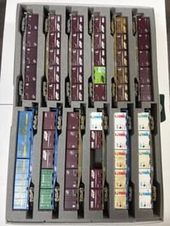 Nゲージ　コンテナ貨車12両セット　メーカー車種混載 Nゲージ コンテナ貨車12両セット メーカー車種混載 - メルカリ