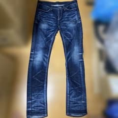 FUGA フーガ デニムパンツ 44 インディゴ ヒゲ加工 ウォッシュ加工