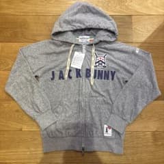 新品未使用タグ付きJack Bunny!! ジップアップパーカー グレー 140