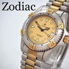 97 稼働 zodiac 時計 メンズ ゴールド ダイバー プロフェッショナル 