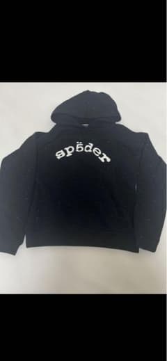 sp5derラインストーンブラック パーカー Sサイズ usdrip drip - メルカリ
