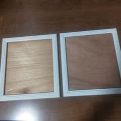 ホワイト 木製額縁 2個セット - メルカリ