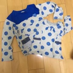 ばあこさま専用　80&120 ラグマート 兄妹お揃いトップスのサムネイル