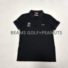 ★美品★BEAMS GOLF×PEANUTSブラックポロシャツ　M ☆美品☆BEAMS GOLF×PEANUTS スヌーピーコラボポロシャツ M - メルカリ