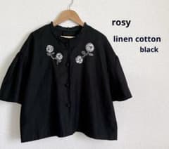 ミナペルホネン rosy フレア袖 ブラウス ジャケット リネン綿