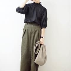 専用☆merlot ギャザーハイネックブラウスのサムネイル