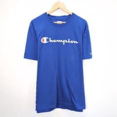 Champion チャンピオン Tシャツ 半袖 メンズ XL ブルー ロゴのサムネイル
