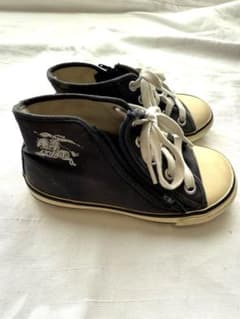 Burberry ネイビー ハイカットスニーカー16cm - メルカリ