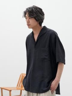LIDNM  RAYON WASHER SKIPPER SHIRTのサムネイル