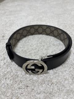 GUCCI ブラック ベルト GGパターンのサムネイル