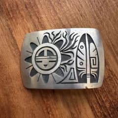①①【美品】HOPI ホピ族 Trinidad Lucasトリニ 熊 ホピ族 Trinidad Lucas シルバー バックル サンフェイス - メルカリ