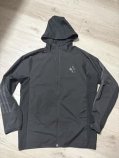 adidas ナイロンジャケット ブラック フーディーのサムネイル
