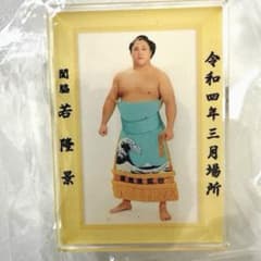 大相撲 関脇 若隆景関 優勝額風アクリルバッジ 日本相撲協会 クレーン 