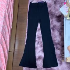 フレアパンツ　黒のサムネイル