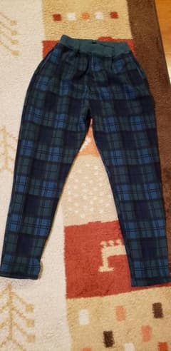 ロングパンツ　チェック　裏起毛　140のサムネイル