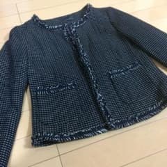 グリーンレーベル ノーカラージャケット ツイードジャケットのサムネイル
