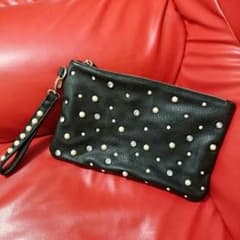 MURUA  黒レザー クラッチバッグのサムネイル